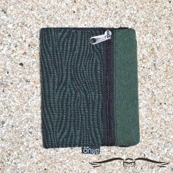 Cartera unisex mini Cebra verde, TEXEL.