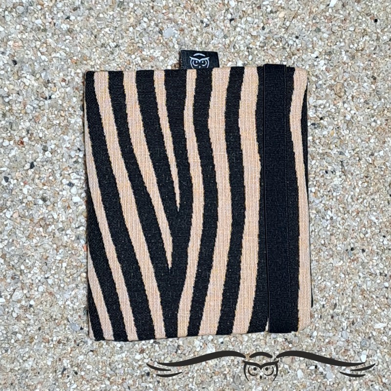 Portefeuille unisexe Zèbre beige, modèle TEXEL.