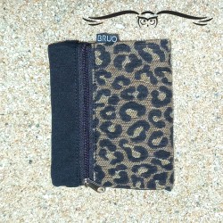 Cartera unisex Lleopard beix, TEXEL.