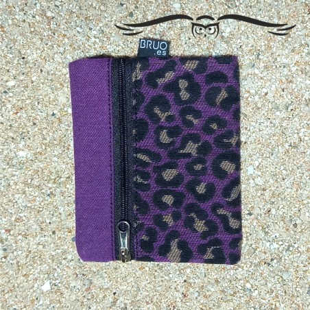 Unisex lilac Leopard wallet, TEXEL.