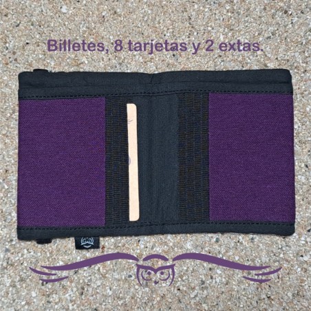 Portefeuille unisexe Leopard lilas, modèle TEXEL.