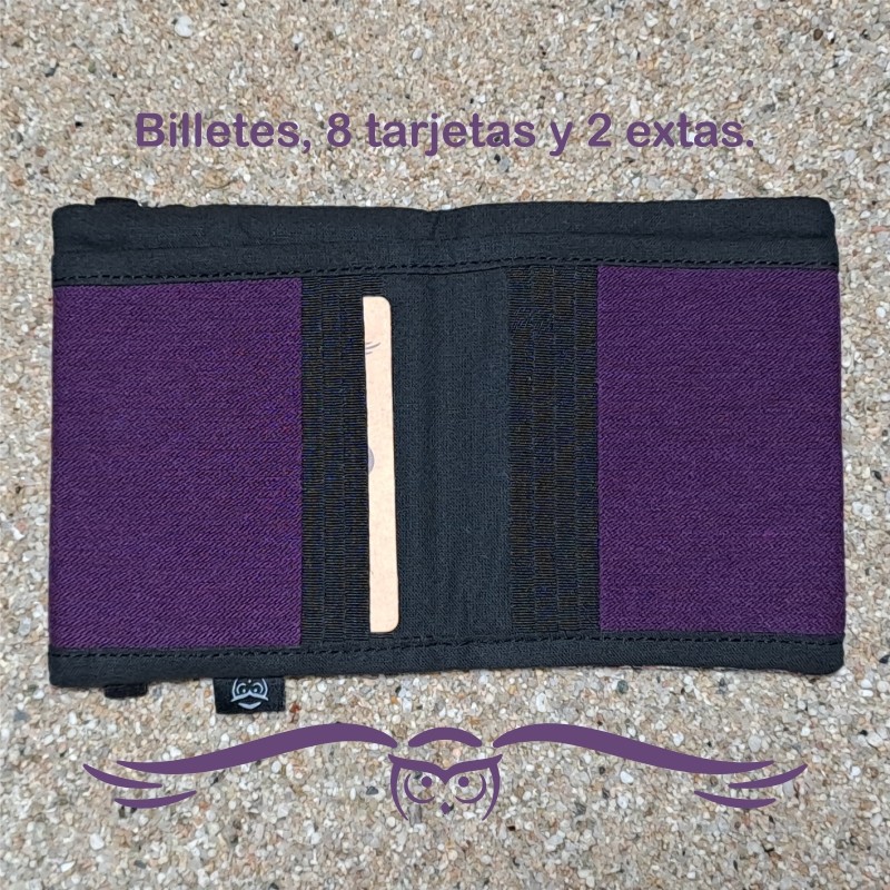 Portefeuille unisexe lisse lilas, modèle TEXEL.