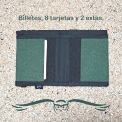 Portefeuille unisexe lisse vert, modèle TEXEL. 2