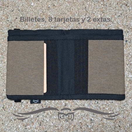 Unisex smooth beige wallet, TEXEL.