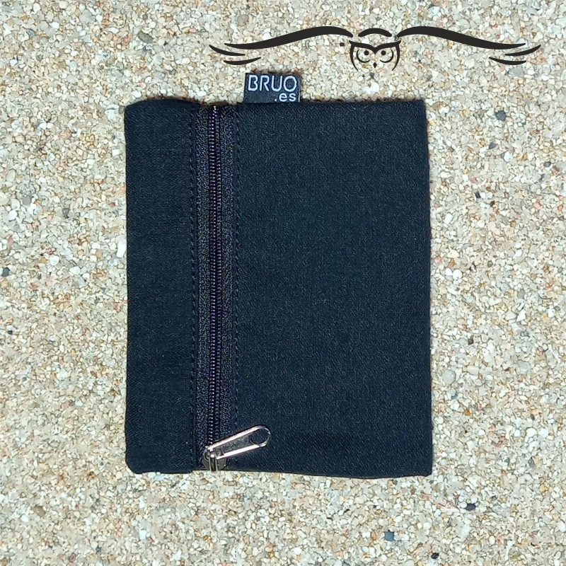 Unisex smooth black wallet, TEXEL.