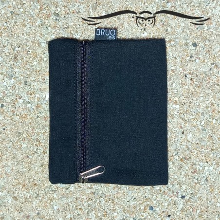 Unisex smooth black wallet, TEXEL.