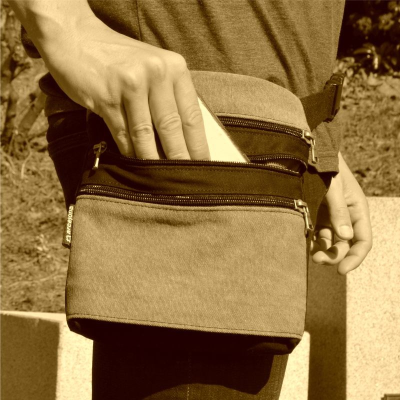 Waist bag belt fanny pack Easter Island 3 solid...