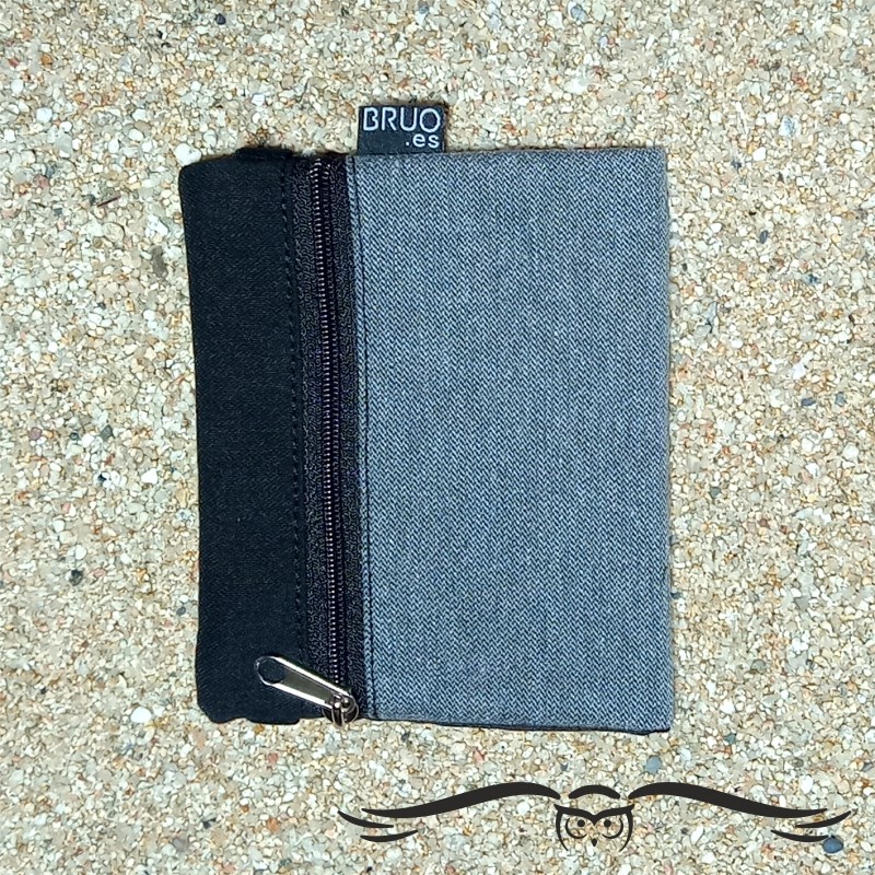 Unisex smooth gray wallet, TEXEL.
