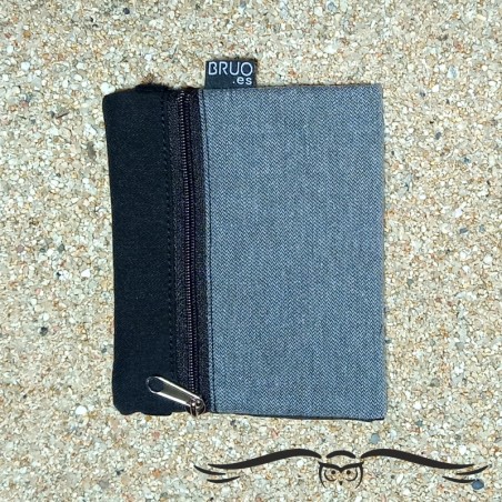 Unisex smooth gray wallet, TEXEL.