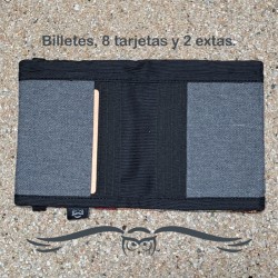 Cartera unisex llisa color gris, TEXEL. 2