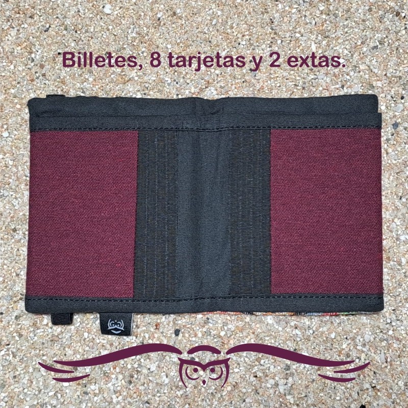 Unisex smooth garnet wallet, TEXEL.