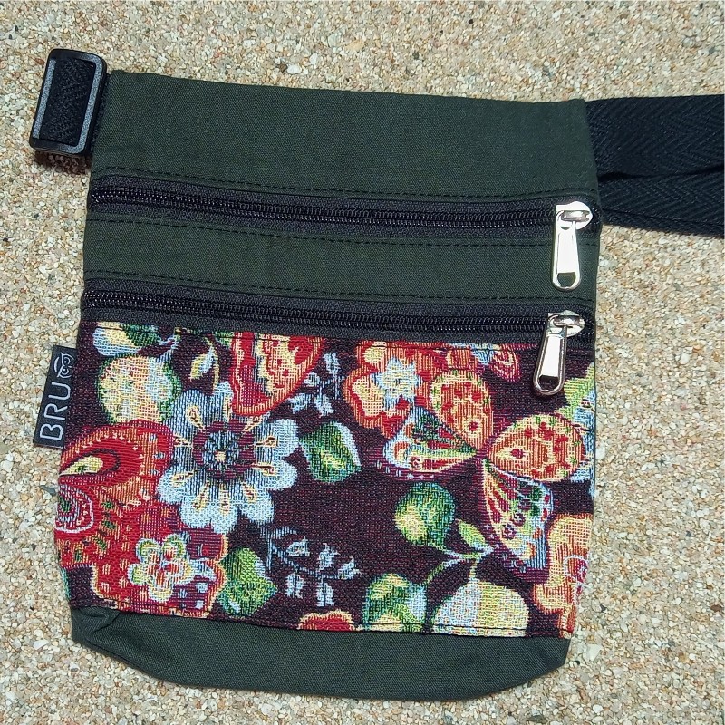 Waist bag belt fanny pack Kauai 2 pockets A14