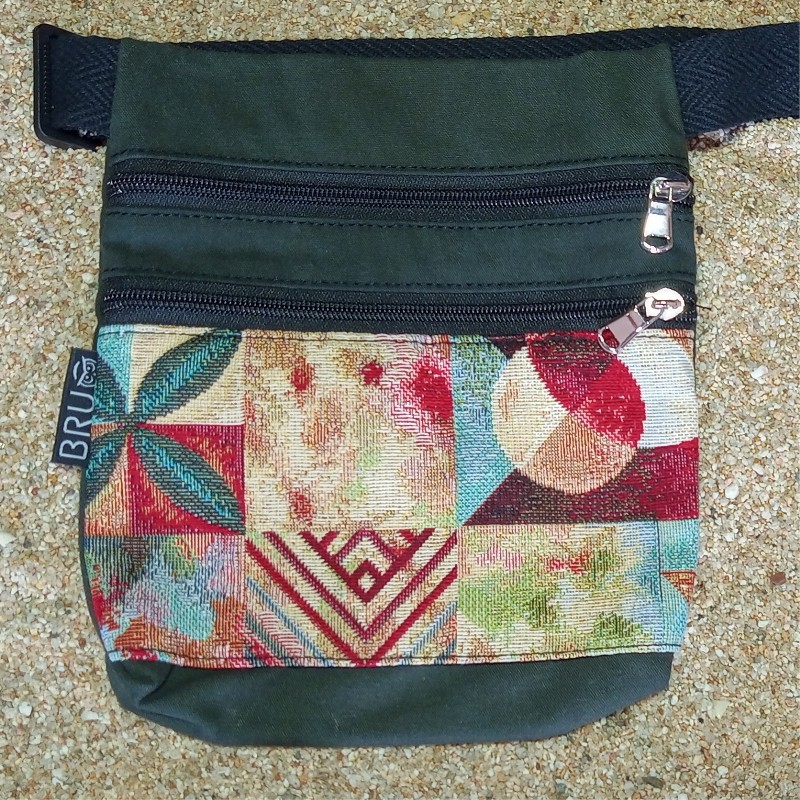 Waist bag belt fanny pack Kauai 2 pockets A16