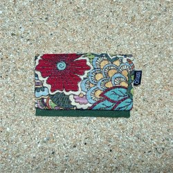 Guadalupe card holder & coin purse. Flower, measures...