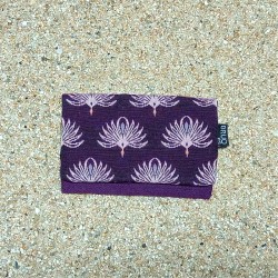 Guadalupe card holder & coin purse. Lilac birds, measures...