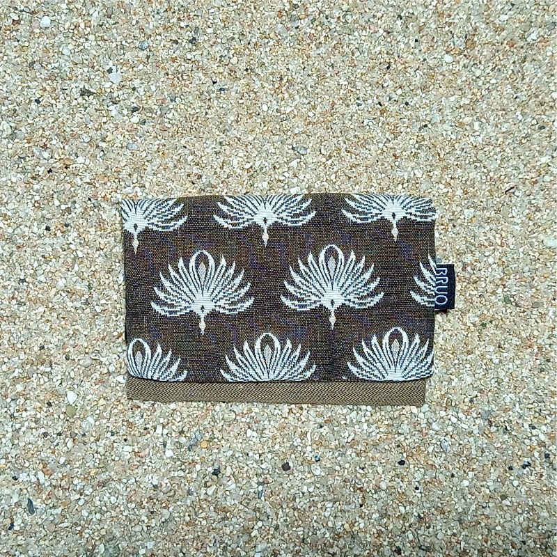 Guadalupe card holder & coin purse. Taupe...