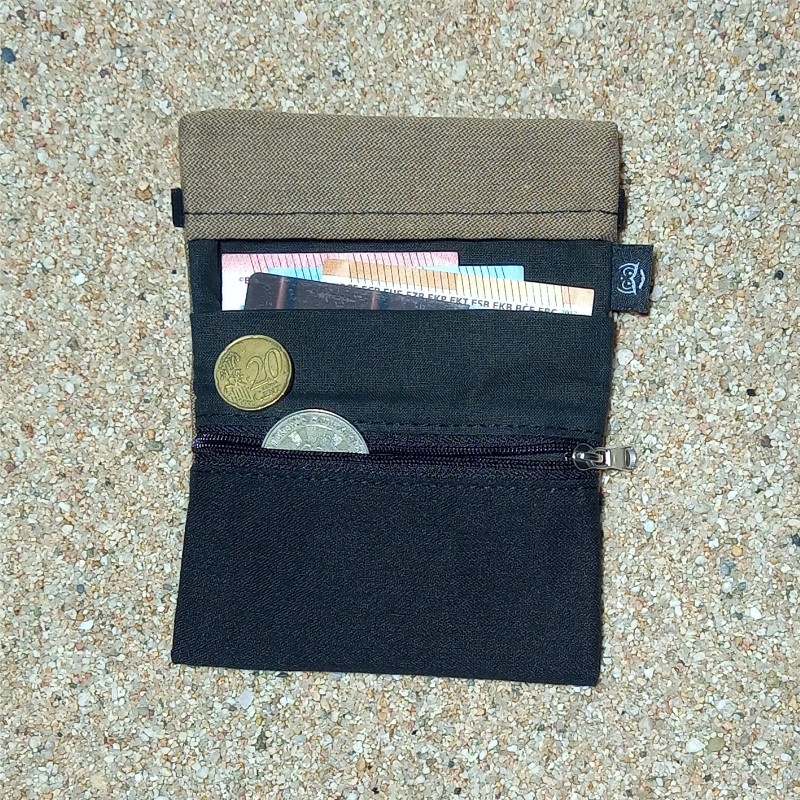 Guadalupe card holder & coin purse. Mini grey...