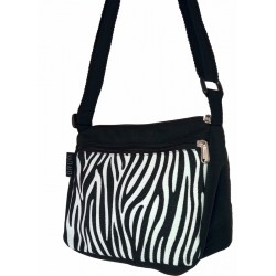 Black and white Zebra wide bag with 4 pockets, Crete. 2