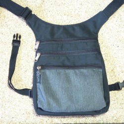 Grey black leg fanny pack. Leg waist bag belt with 4... 2