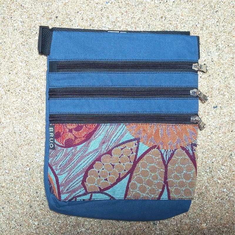 Sac ceinture BLUE D poches 100% coton