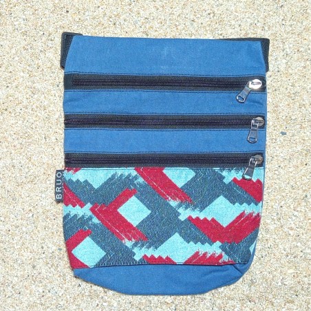 Sac ceinture BLUE E poches 100% coton
