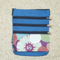 Sac ceinture BLUE F poches 100% coton