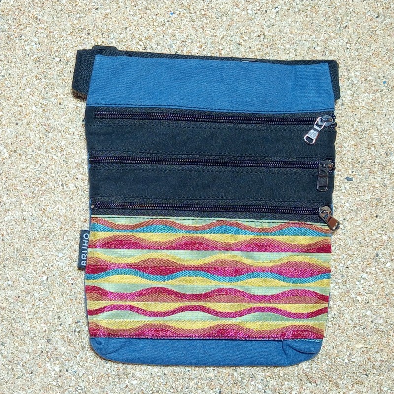 Sac ceinture BLUE G poches 100% coton