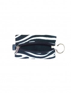 Porte-monnaie Ko Mak zèbre blanc et noir avec porte-clés,... 2