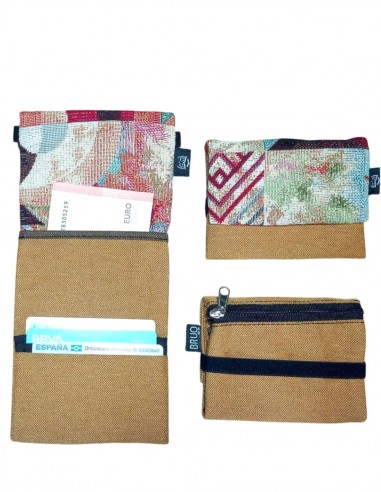 Lilac labyrinth unisex mini wallet, Romano.