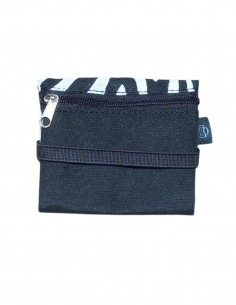 Black white zebra unisex mini wallet, Romano. 2