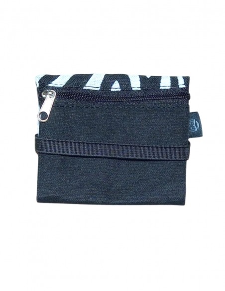 Black white zebra unisex mini wallet, Romano.
