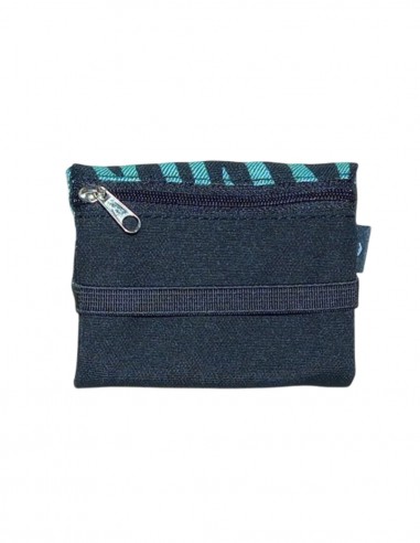 Black green zebra unisex mini wallet, Romano.