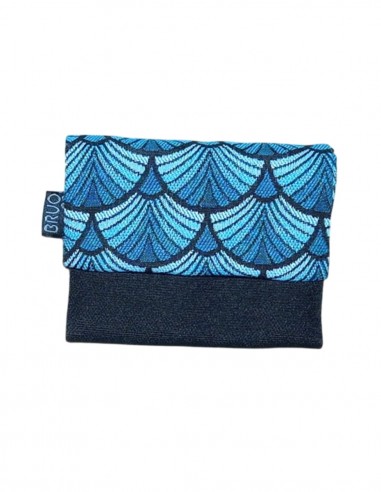 Mini portefeuille unisexe éventail bleu, Romano.