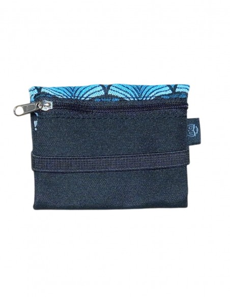 Blue fan unisex mini wallet, Romano.