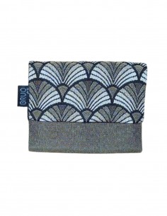 Taupe fan unisex mini wallet, Romano.