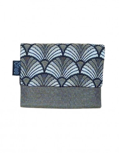 Taupe fan unisex mini wallet, Romano.