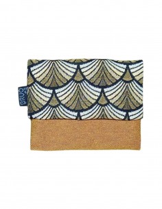 Mini cartera unisex ventall mostassa, Romano.