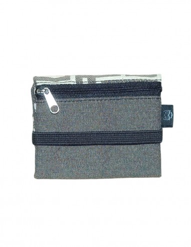 Taupe labyrinth unisex mini wallet, Romano.