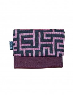 Mini cartera unisex laberint granat, Romano.