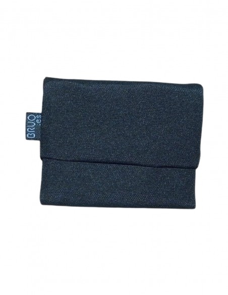 Black unisex mini wallet, Romano.