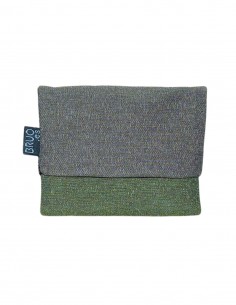 Mini portefeuille unisexe vert taupe, Romano.