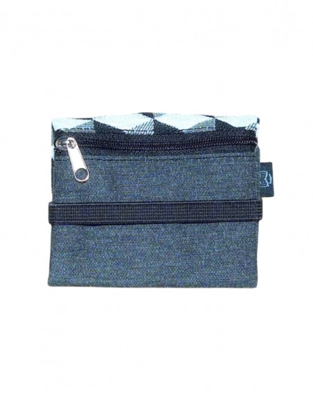 Black and white cubes unisex mini wallet, Romano.