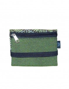 Green paly unisex mini wallet, Romano. 2