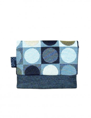 Mini portefeuille unisexe pois gris noir, Romano.