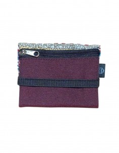 Mini cartera unisex multi ratlles granat, Romano. 2