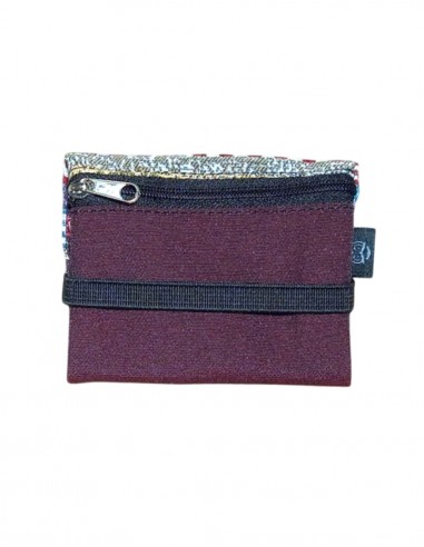 Garnet multi stripes unisex mini wallet, Romano.