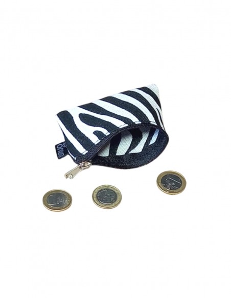 Mini purse, white ZEBRA Ko Pu. 9x6Cm.