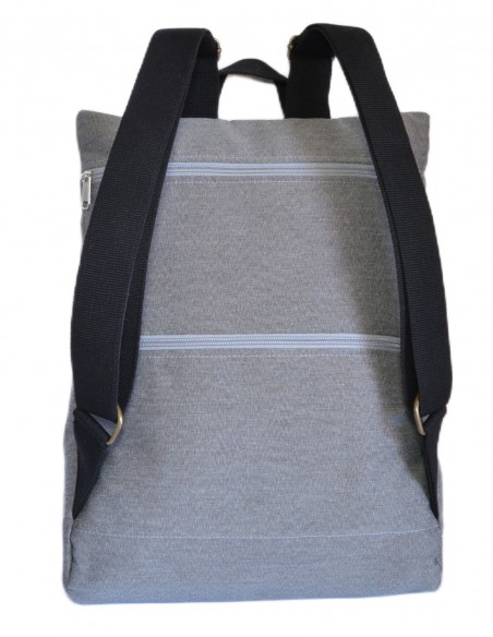 Mochila antirrobo Cubos gris detras