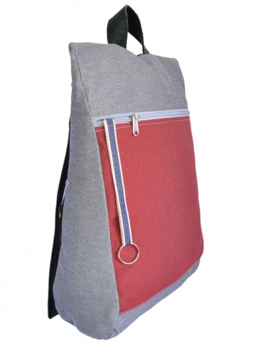 Mochila antirrobo Rojo gris lado