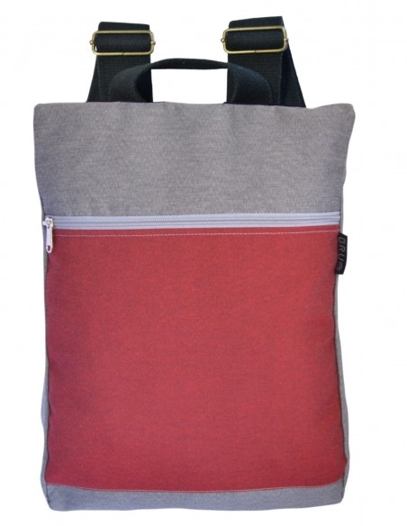 Anti-theft backpack red grey – JAVA
